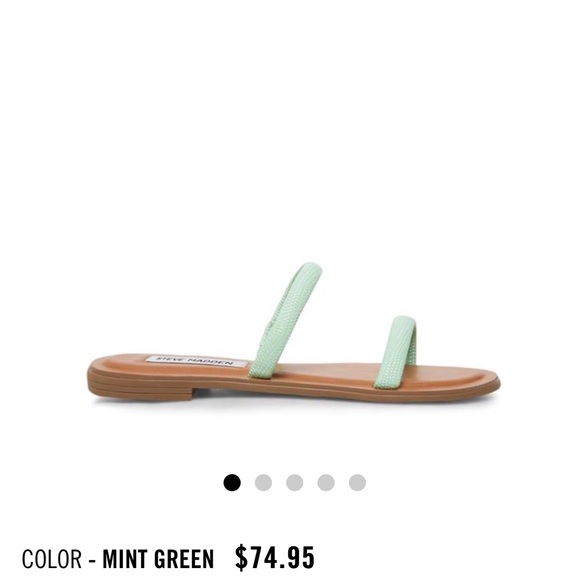 Mint Green slip on Steve Madden Sandals - Picture 1 of 3